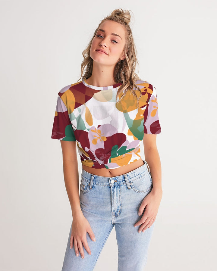 LUNA TWIST-FRONT CROPPED TEE