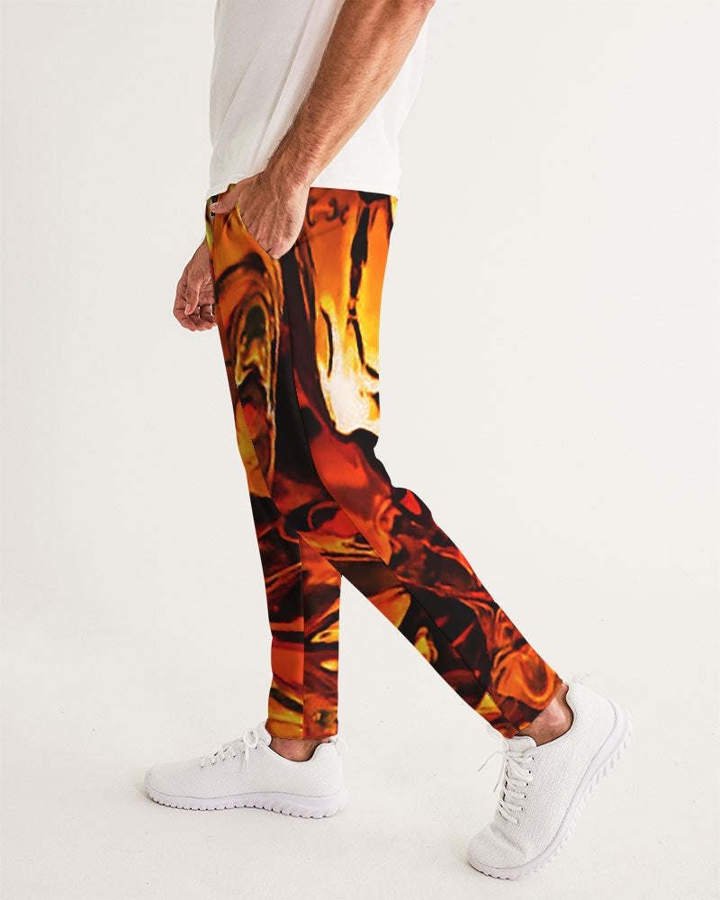 Men’s jogger pant with all over whiskey on ice print design.