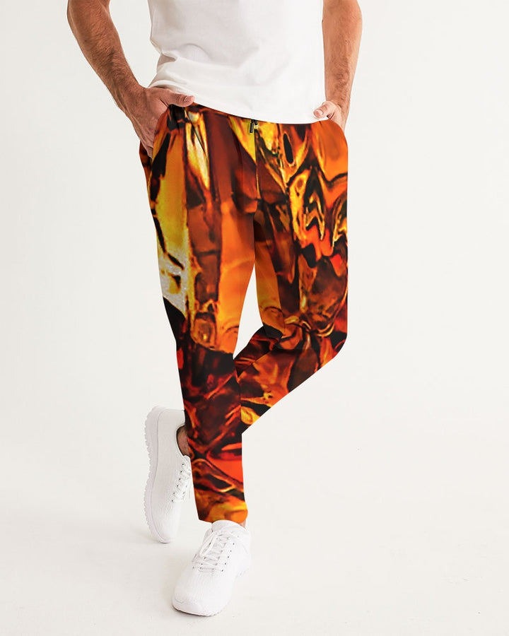 Men’s jogger pant with all over whiskey on ice print design.