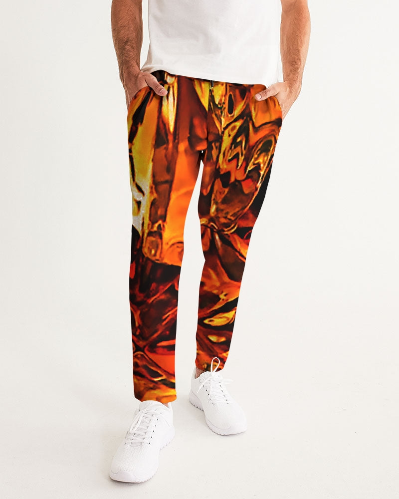 Men’s jogger pant with all over whiskey on ice print design.