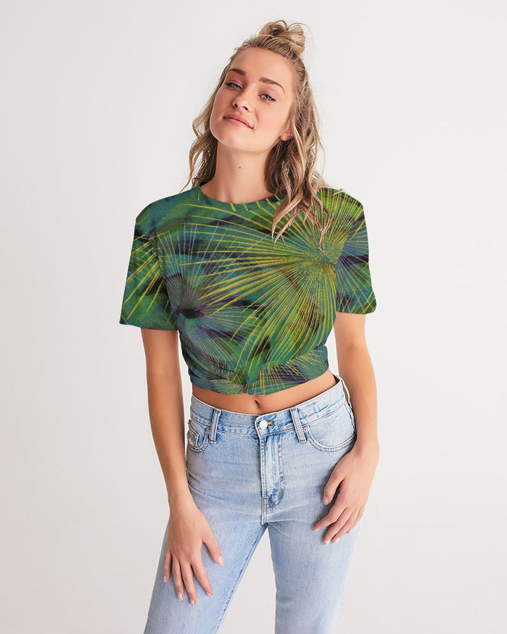 ZOLA TWIST-FRONT CROPPED TEE