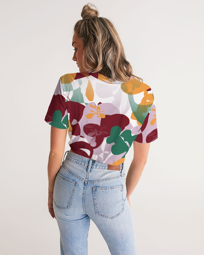 LUNA TWIST-FRONT CROPPED TEE