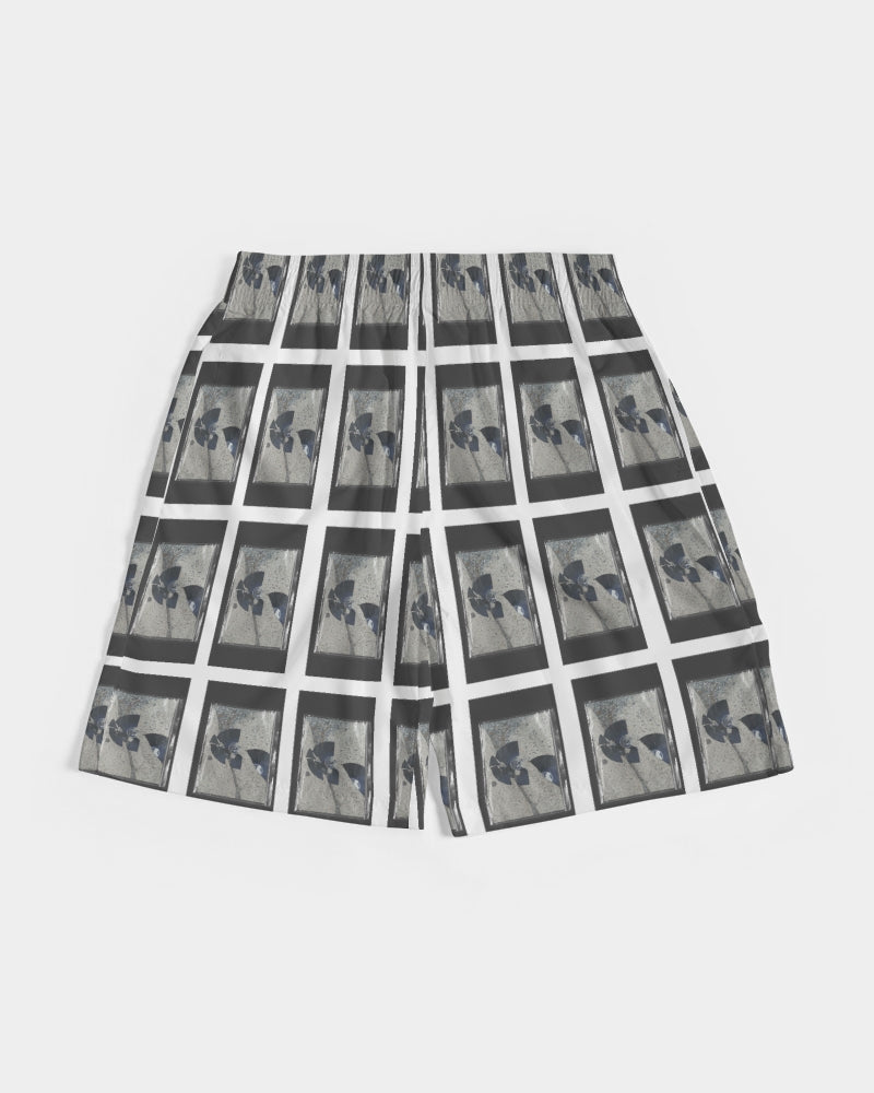 Jogger shorts with Don't Be A Broken Record charcoal Pattern