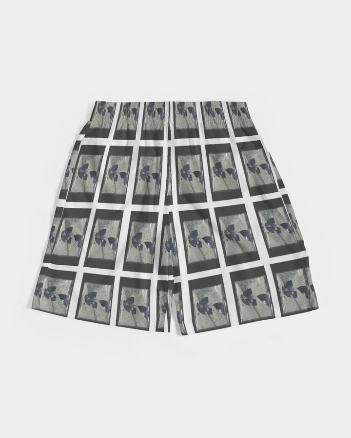 Jogger shorts with Don't Be A Broken Record charcoal Pattern