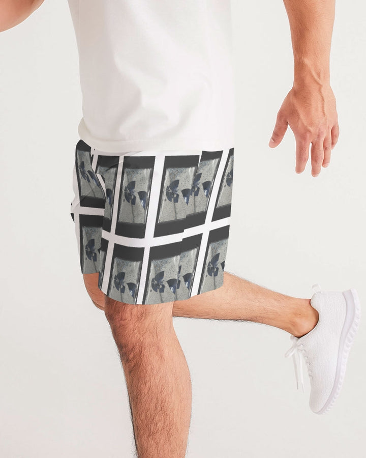 Jogger shorts with Don't Be A Broken Record charcoal Pattern