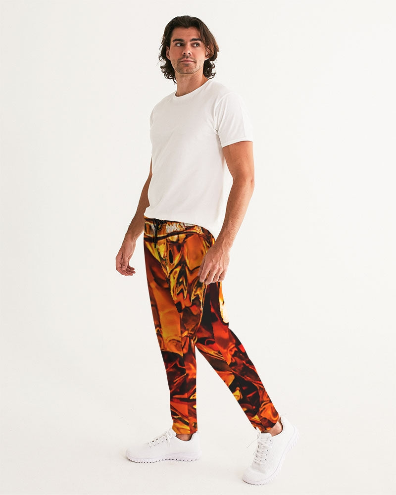 Men’s jogger pant with all over whiskey on ice print design.