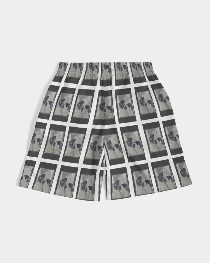 Jogger shorts with Don't Be A Broken Record charcoal Pattern