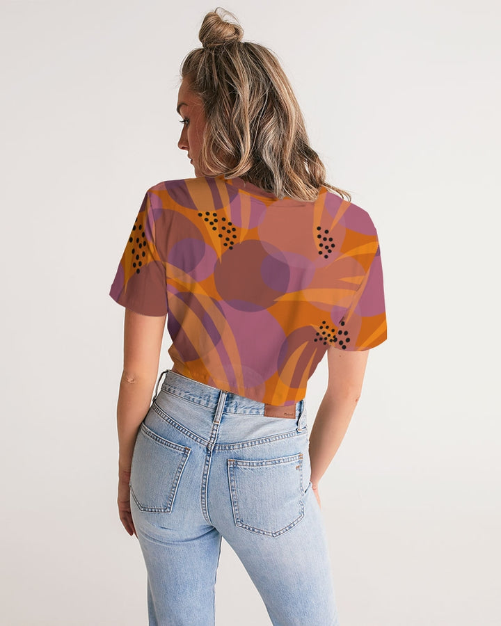 ASTER TWIST-FRONT CROPPED TEE